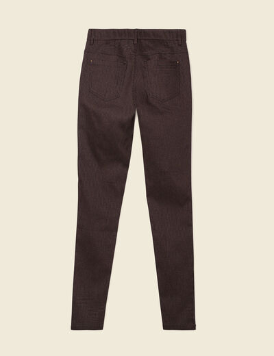 Pantalon skinny marron femme