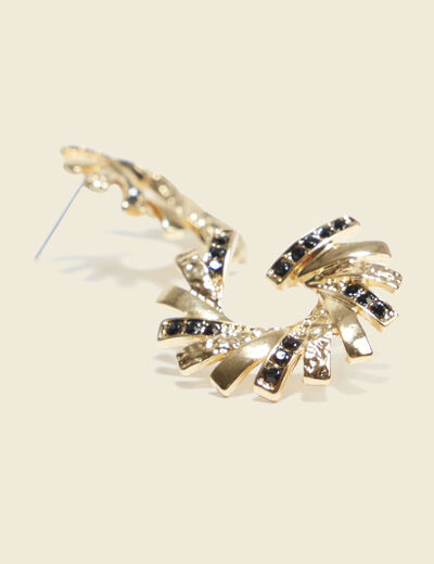 Boucles d'oreilles clous noir femme