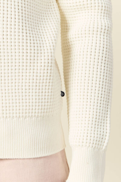 Pull éco-responsable ecru homme