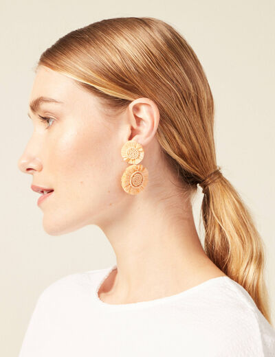 Boucles d'oreilles pendantes sable femme
