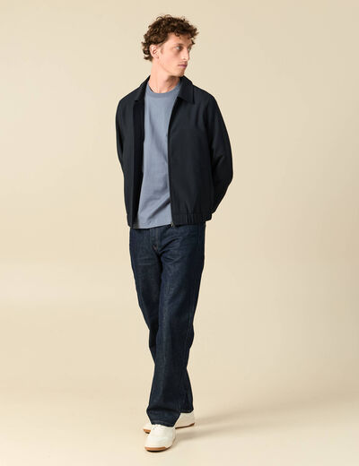 T-shirt en coton bleu gris homme
