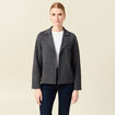Gilet manches longues gris femme