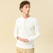 T-shirt manches longues ecru homme