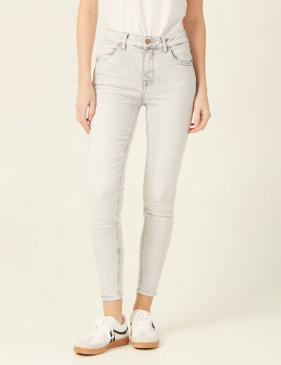 Jeans skinny éco-responsable denim gris femme