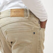 Jeans straight longueur 32 denim vert kaki homme