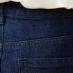 Jeans large taille haute 3/4 denim brut rinse femme