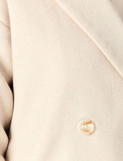 Manteau long oversize creme femme