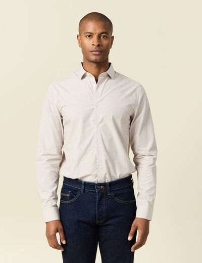 Chemise manches longues gris homme