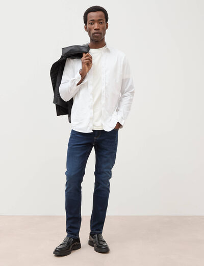 Jeans slim 5 poches longueur 32 denim brut homme