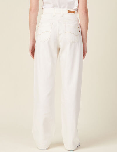 Jeans éco-responsable denim blanc femme