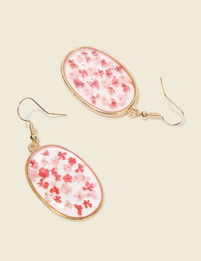 Boucles d'oreilles rose femme