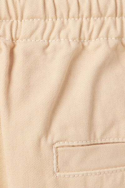 Pantalon cargo beige homme