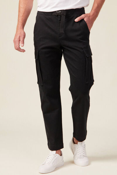 Pantalon battle boucle clip noir homme