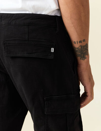 Pantalon cargo noir homme