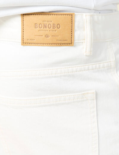 Jeans loose 5 poches denim blanc homme