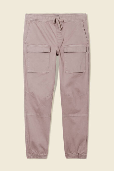 Pantalon battle élastiqué gris homme