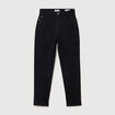 Jeans mom 7/8&egrave;me denim noir femme