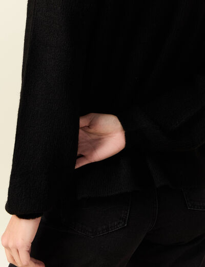 Gilet manches longues noir femme