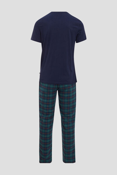 Pyjama éco-responsable bleu marine homme