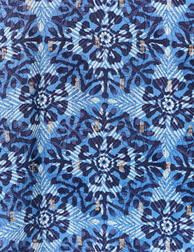 Caraco bretelles fines bleu femme