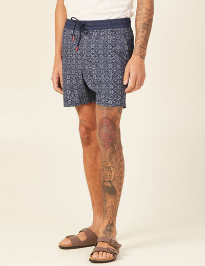 Short de bain bleu marine homme