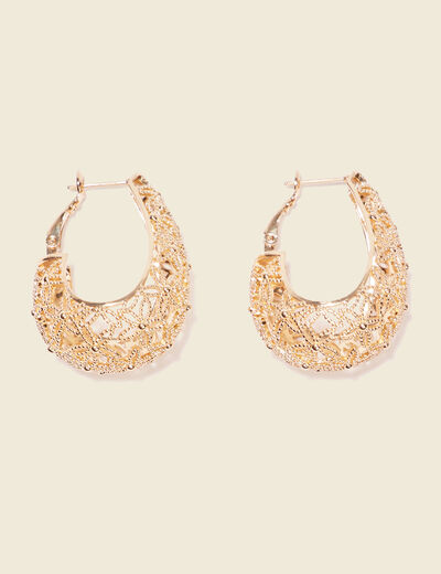 Boucles d'oreilles créoles couleur or femme