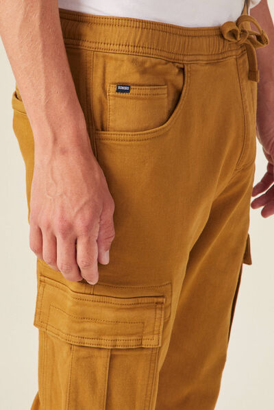 Pantalon battle slim vert olive homme