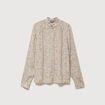 Chemise manches longues fluide bleu pastel femme
