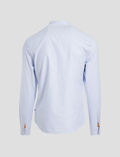 Chemise col mao bleu clair homme