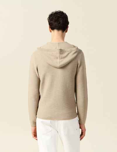 Pull à capuche gris homme