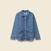 Surchemise en jeans manches longues denim dirty femme