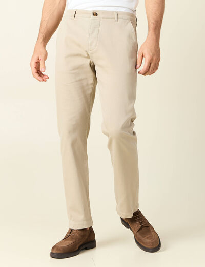 Pantalon chino straight gris homme