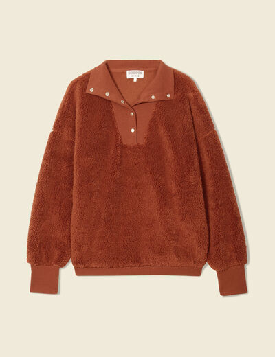 Sweat éco-responsable rouge foncé femme