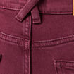 Jeans droit 7/8&egrave;me taille standard bordeaux femme