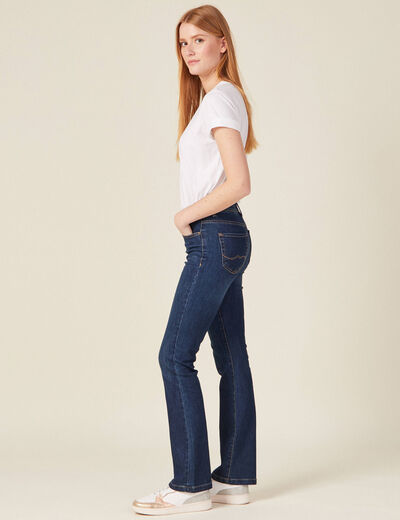 Jeans bootcut denim brut femme
