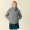 Doudoune droite courte col montant noir femme
