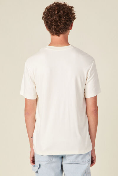 T-shirt manches courtes ecru homme