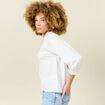 T-shirt manches 3/4 blanc femme