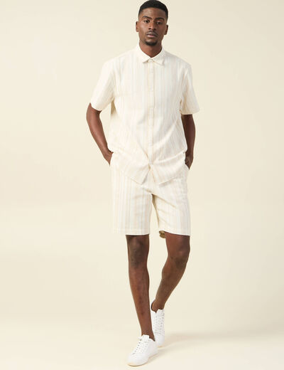 Chemise éco-responsable ecru homme