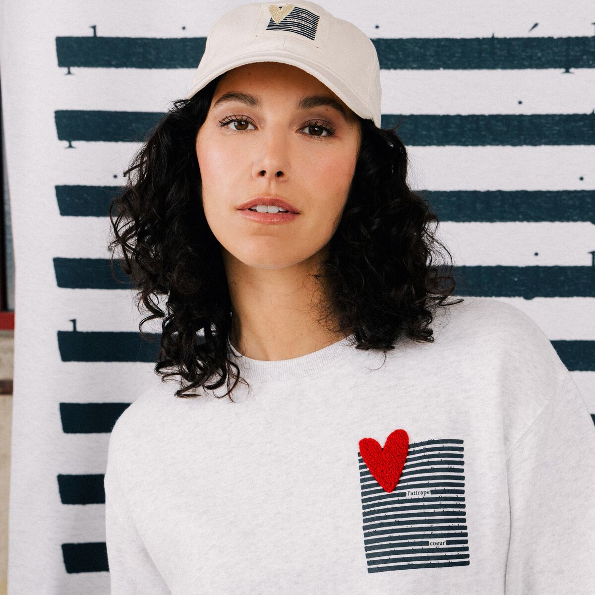 Casquette creme femme