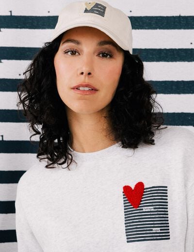 Casquette creme femme