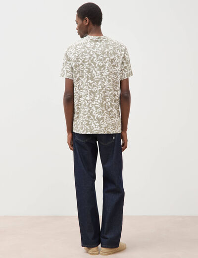 T-shirt manches courtes vert kaki homme