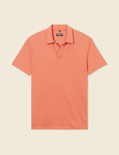 Polo manches courtes rose homme