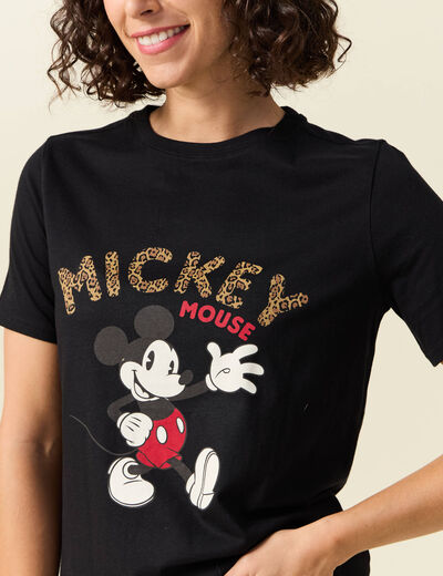 T-shirt en coton noir femme