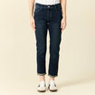 Jeans girlfriend taille haute denim dirty femme