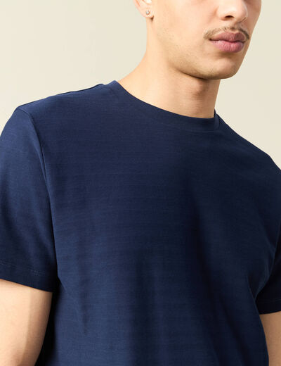 T-shirt manches courtes bleu marine homme