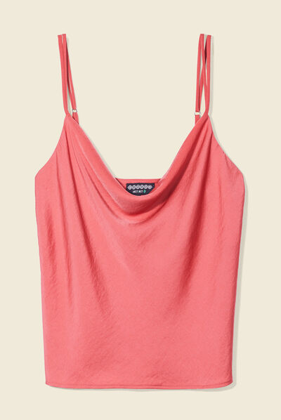 Caraco satin éco-responsable terracotta femme