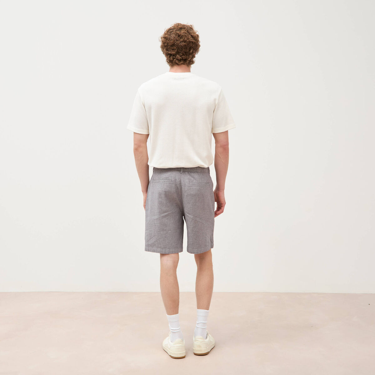 Bermuda gris fonc&eacute; homme