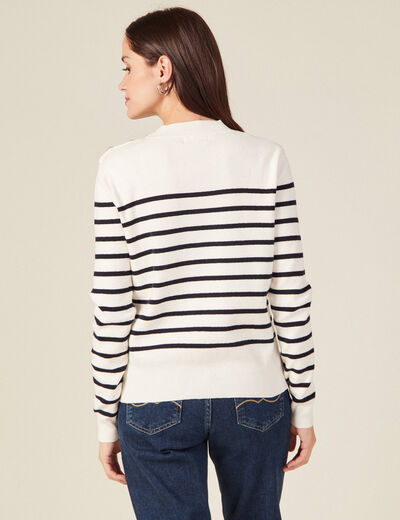 Pull éco-responsable ecru femme
