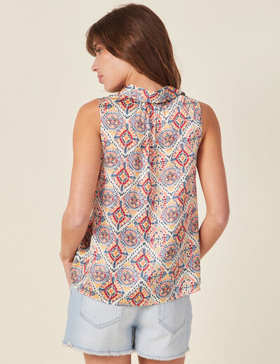 Blouse sans manches multicolore femme